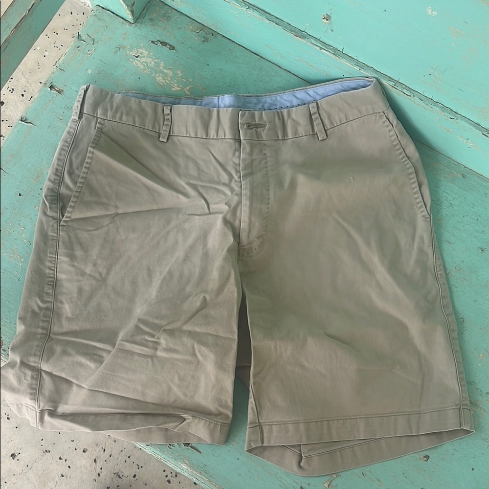 Peter Millar Khaki Flat Front Shorts